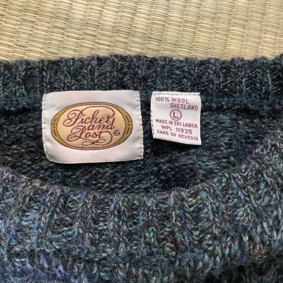 Picket and Post Vintage Misses Cable Sweater 100% Wool Shetland Size Large NWT - Picture 3 of 7